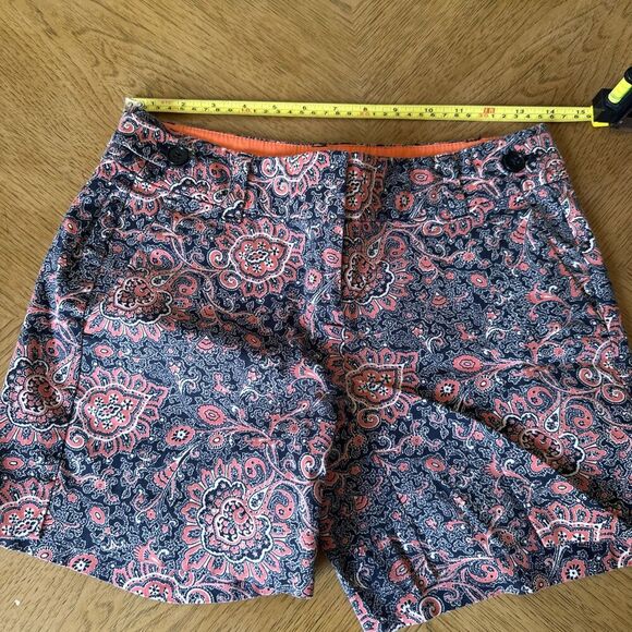 Ann Taylor Womens Short Size 0 Paisley Floral Pockets Chino Spring Summer - Picture 8 of 10